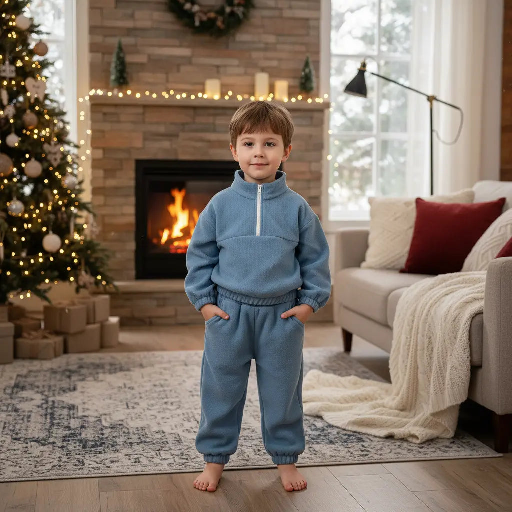 Pyjama bleu pilou pilou enfant