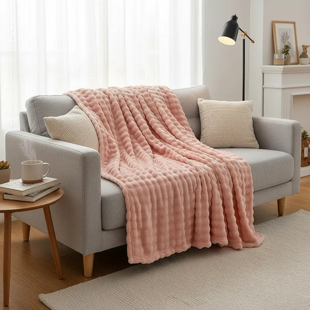 Plaid Pilou Pilou Bleu Glacier piloopiloo