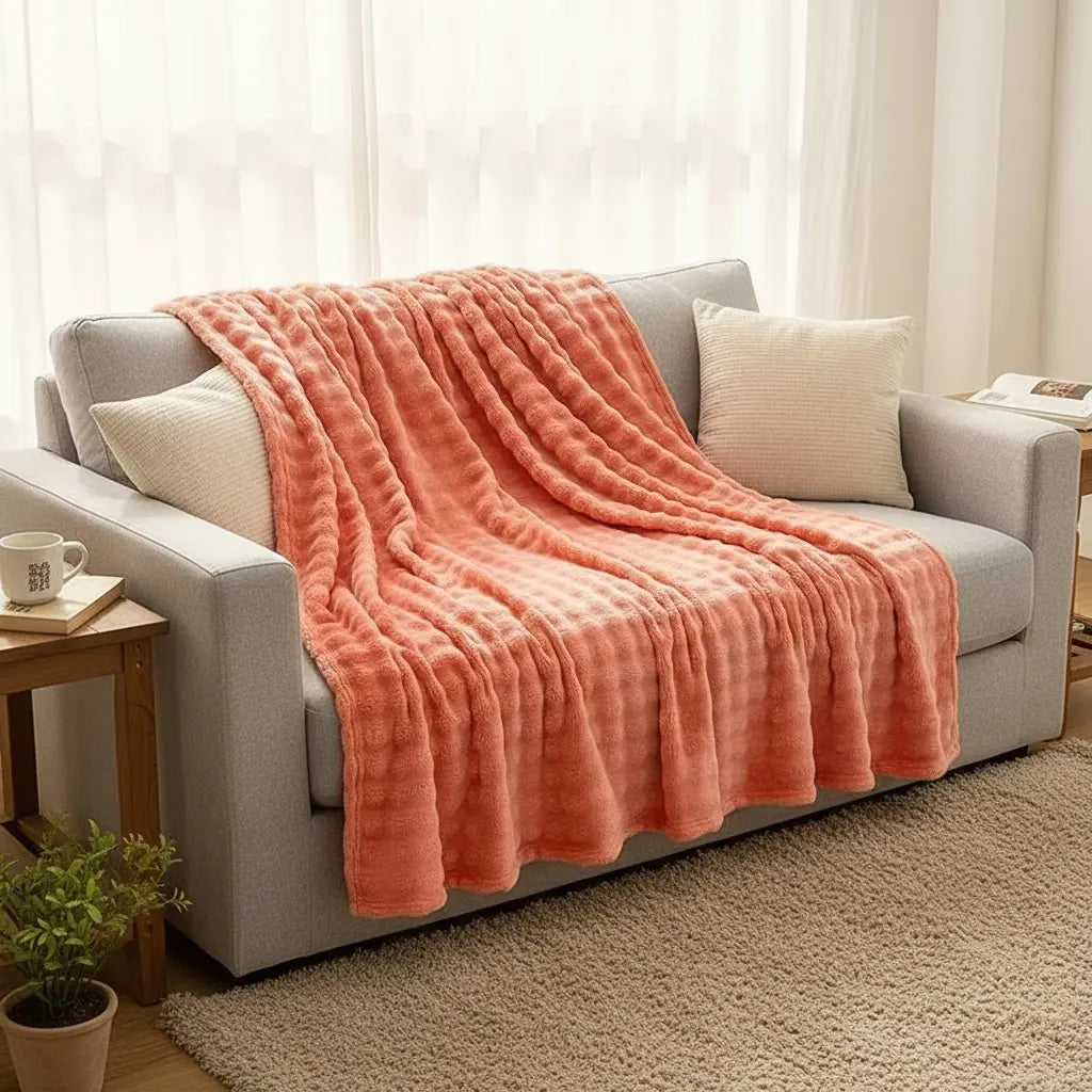 Plaid Pilou Pilou Bleu Glacier piloopiloo