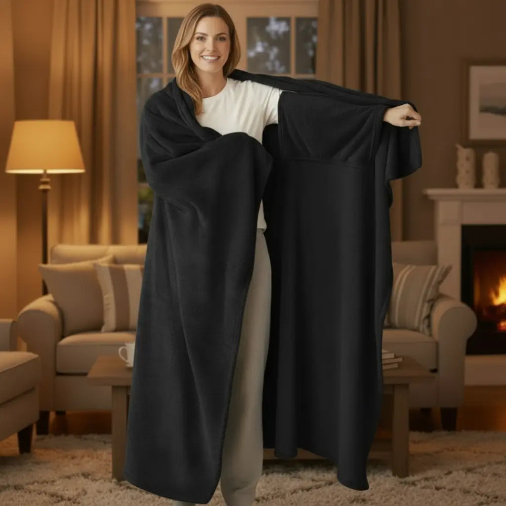 Plaid Poncho Manches piloopiloo