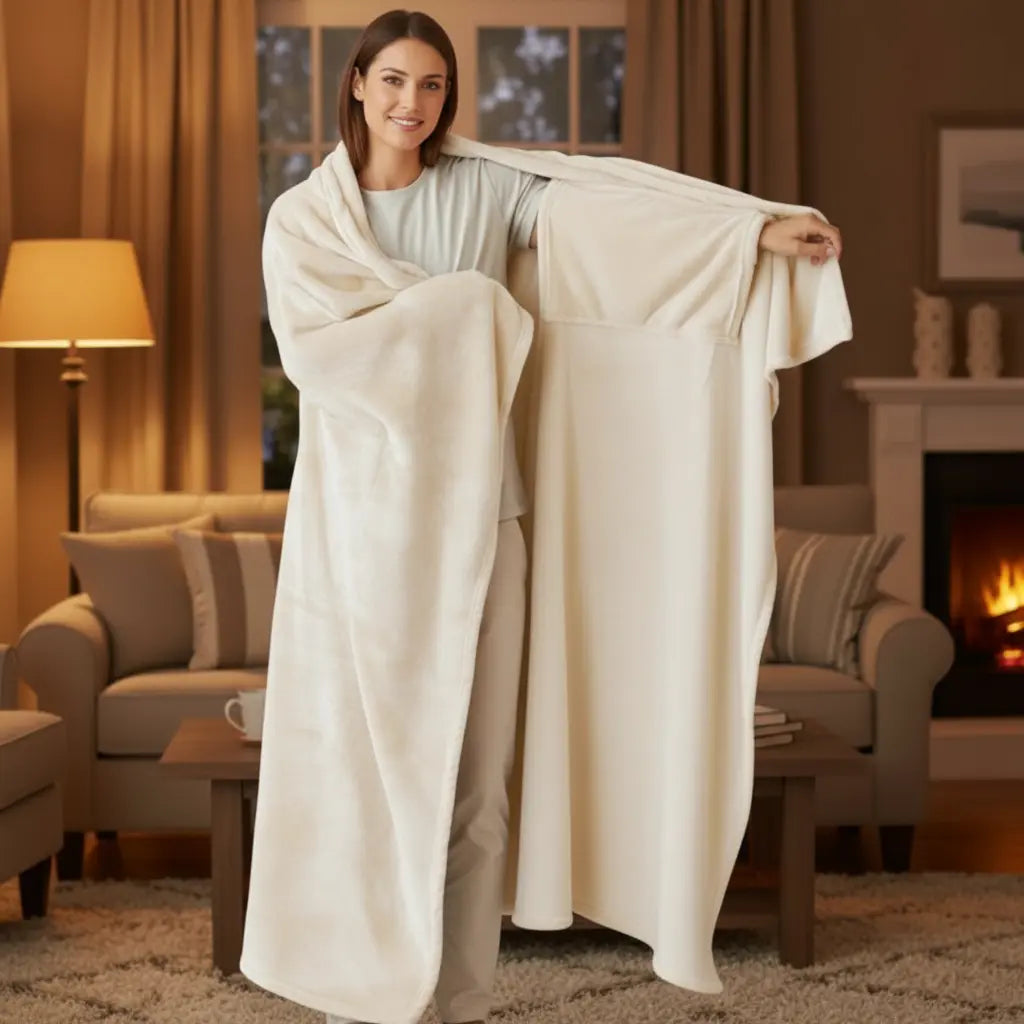 Plaid Poncho Manches piloopiloo