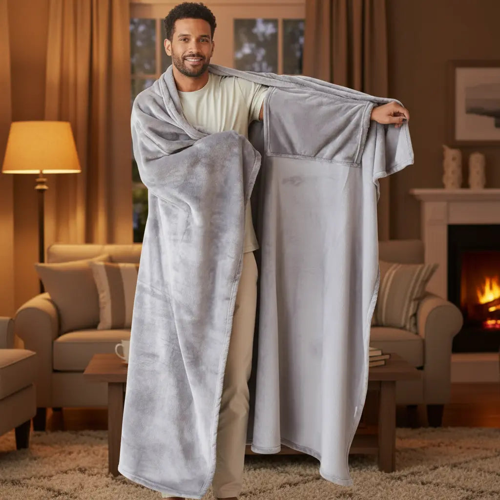 Plaid Poncho Manches piloopiloo